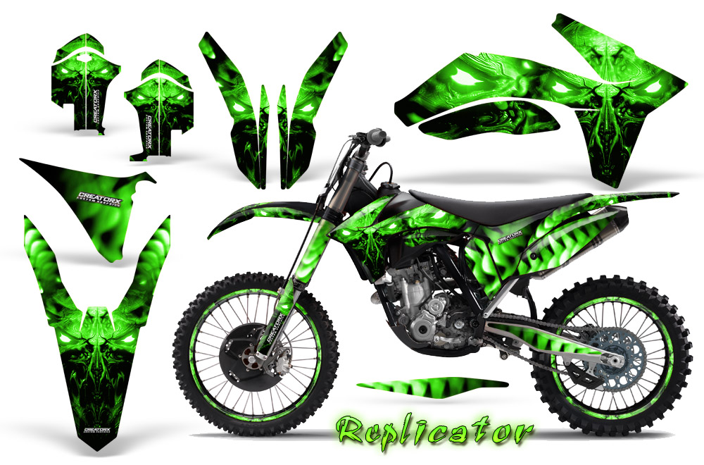 KTM C7 2011 Graphics Kit Replicator Green NP Rims